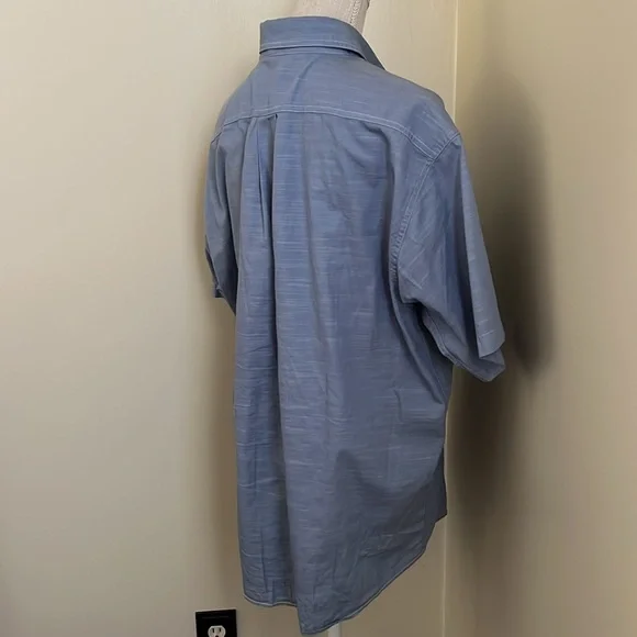 Roundtree & Yorke Blue Casual Button Down Shirt - Picture 11 of 13